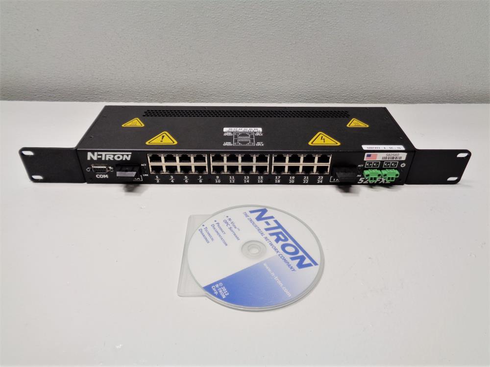 N-Tron 24-Port Rack Mount Ethernet Switch 526FXE2-A-SC-15